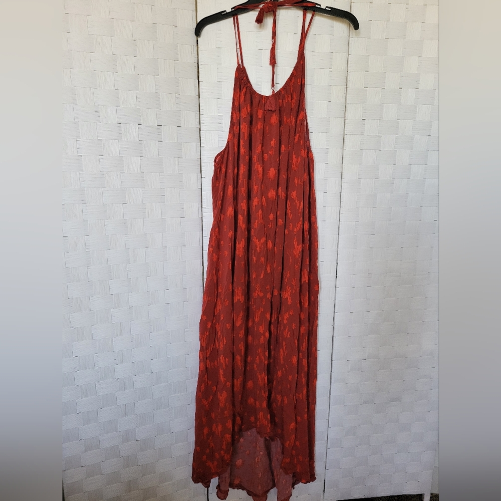 A:glow Maternity Dress Hi Low Tie Up Straps Dress